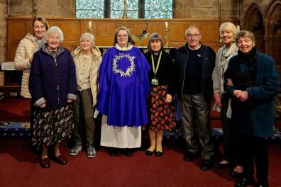 2026 03 Revd Debbie Lovatt & St Luke's Endon church family.jpg