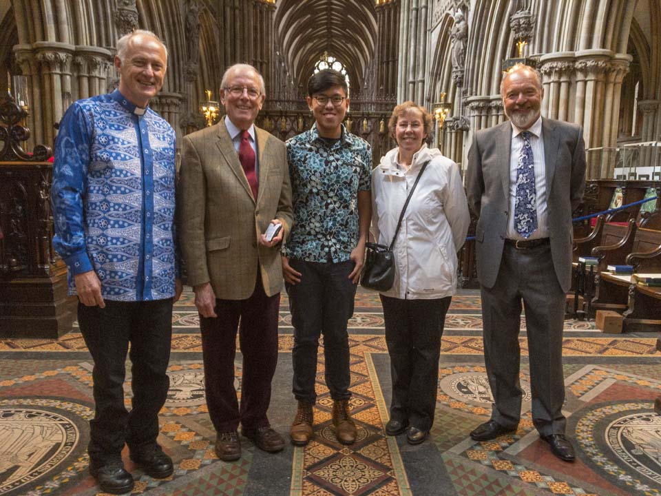 Peter Ooi (centre) with St Chad's Volunteer Programme trustees -Philip Swan, David Brown, Hilary Phillips, Michael Carding