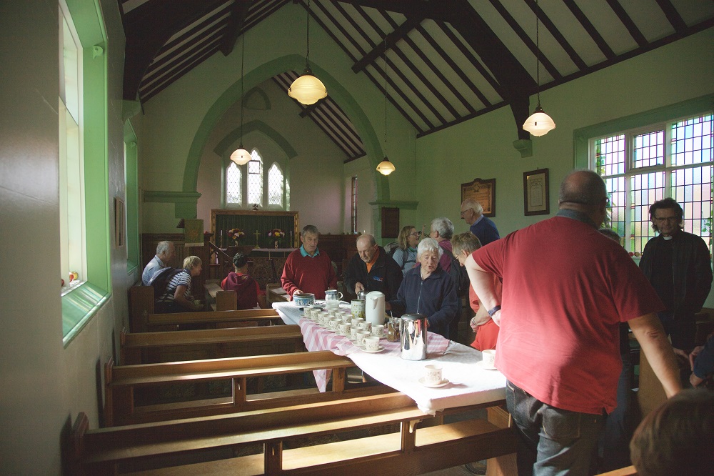 Refreshments served in St Rufin's Church, Burston