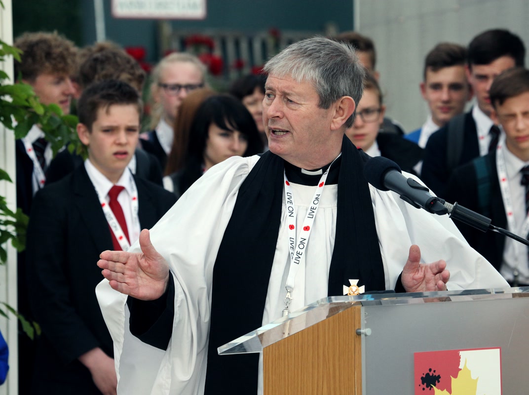 Revd Vic Van den Bergh at the National Memorial Arboretum