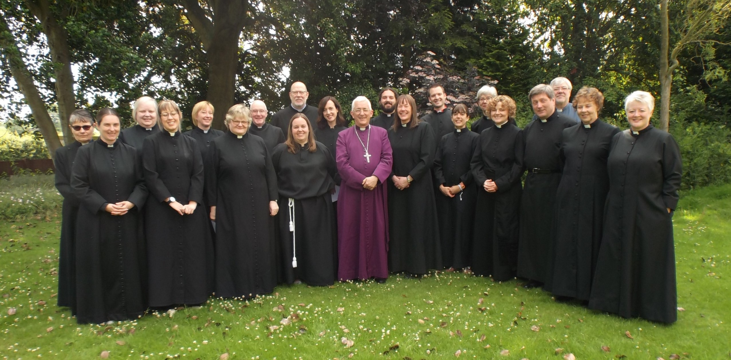 Bishop Michael 'charged' the deacons at Shallowford House ahead of their priestly ordinations